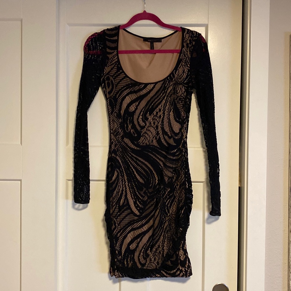 Long sleeves BCBG Max Azria cocktail dress Small